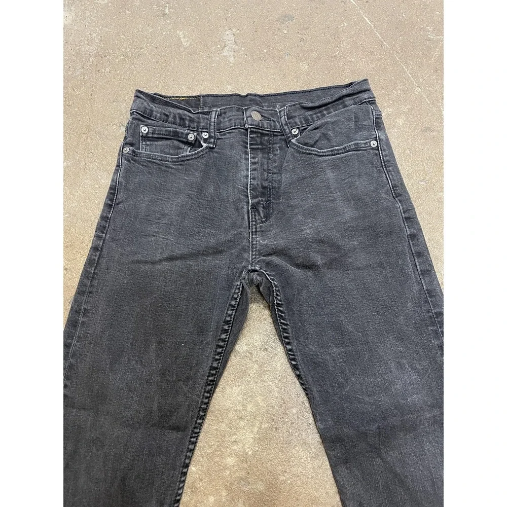 Levis 502 Jeans‎ Mens 31x30 Gray Tapered Leg Stretch Denim Zip Fly 5-Pocket